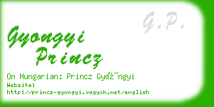 gyongyi princz business card